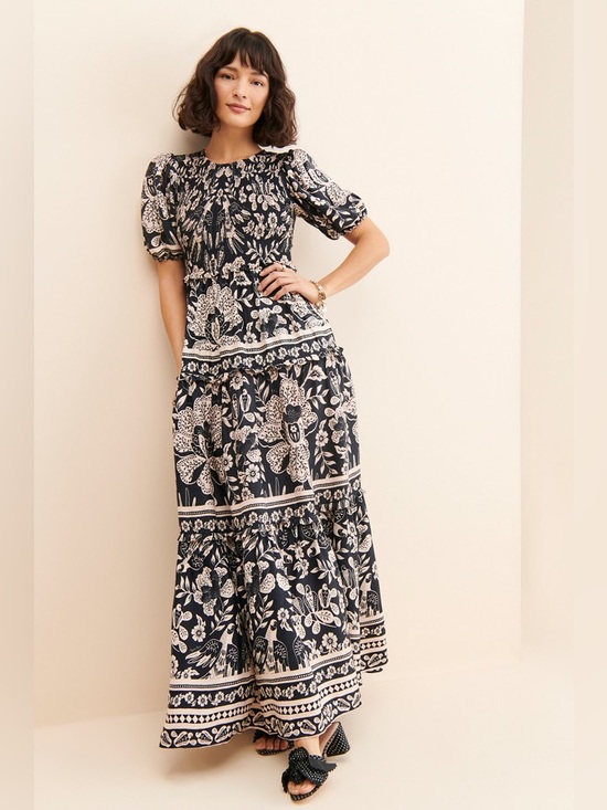 FARM Rio Dresses & Skirts - Farm Rio black graphic floral maxi dress